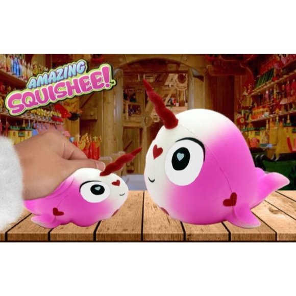 Grin Studio Amazing Squishee Jumbo - Valerie the Narwhal - Picture 1 of 1